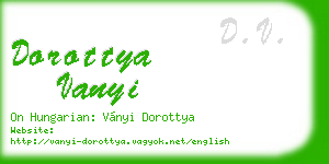 dorottya vanyi business card