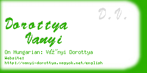 dorottya vanyi business card